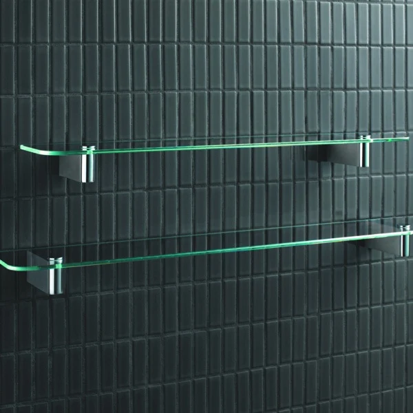 Ideal Standard Connect Glasablage 600 mm, Chrom – Klare Glasablage mit verdeckter Befestigung